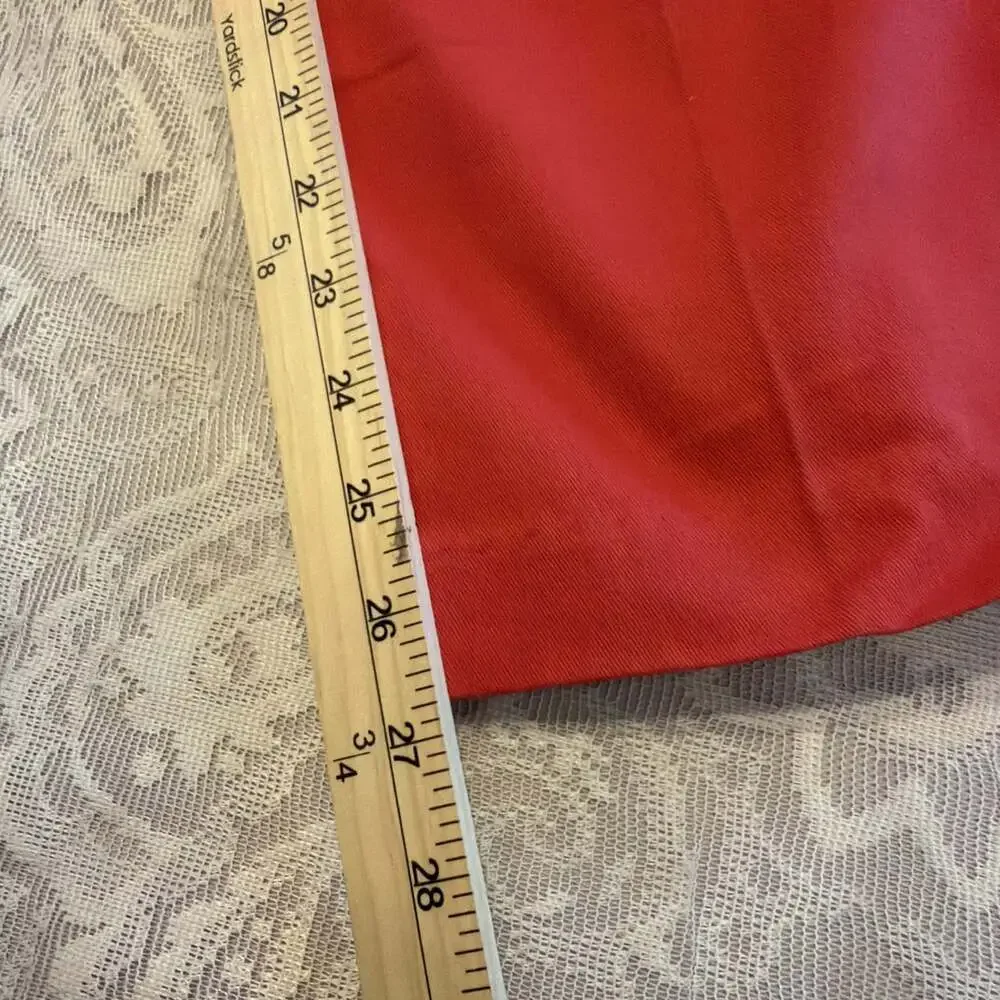 NWT Vintage 80s Essentials Petite High Waisted Pleated Pants 14 Red/Cora W28/L27